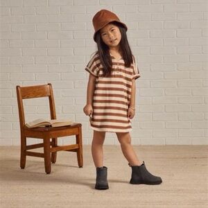 Rylee + Cru Henley Shirt Dress in Cedar Stripe